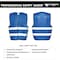 Northmon Safety Two Band Reflective Solid Safety Vest, 103 Series, Royal Blue, S/M NM-SV-103-RB-S/M - alternate 3